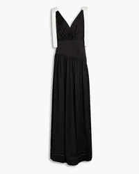 3.1 phillip lim Cutout two-tone satin maxi dress - Black Black