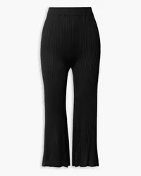 Jil Sander Ribbed-knit straight-leg pants - Black Black