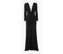 Dalton ruched stretch-jersey gown - Black