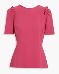 Dolce & Gabbana Ruffle-trimmed crepe top - Pink Pink