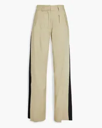 Rag & Bone Shelly pleated lien-blend wide-leg pants - Neutral Neutral