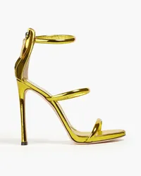 Giuseppe Zanotti Metallic leather sandals - Green Green