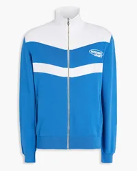 Missoni Embroidered cotton zip-up track jacket - Blue Blue