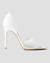 Gianvito Rossi Bree 105 PVC-trimmed patent-leather pumps - White White