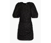 Cloqué mini dress - Black