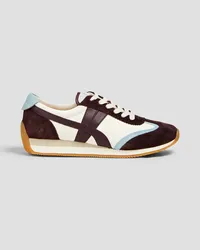 Tory Burch Suede leather and shell sneakers - White White