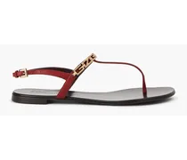 Leather thong sandals - Red