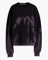 Alexander Wang Oversized tie-dyed French cotton-terry sweatshirt - Purple Purple