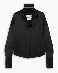 Orseund Iris Silk-satin shirt - Black Black