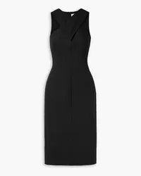 Michael Kors Wool-blend crepe midi dress - Black Black