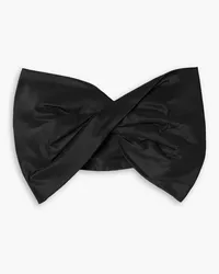 Jason Wu Cropped bow-detailed cotton-blend faille top - Black Black