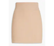 Ribbed jersey mini skirt - Neutral