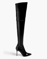 Balmain Leather over-the-knee boots - Black Black