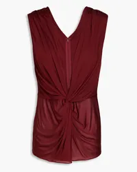 Dolce & Gabbana Twisted draped jersey top - Burgundy Burgundy