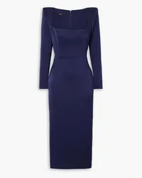 Alex Perry Manor satin-crepe midi dress - Blue Blue