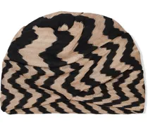 Crochet-knit turban - Neutral