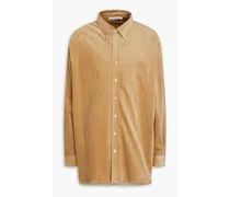 Cotton-blend corduroy shirt - Neutral