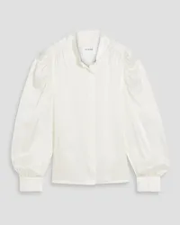 Frame Denim Silk-satin blouse - White White