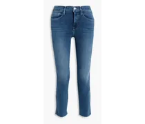 Le Pixie Sylvie cropped mid-rise slim-leg jeans - Blue