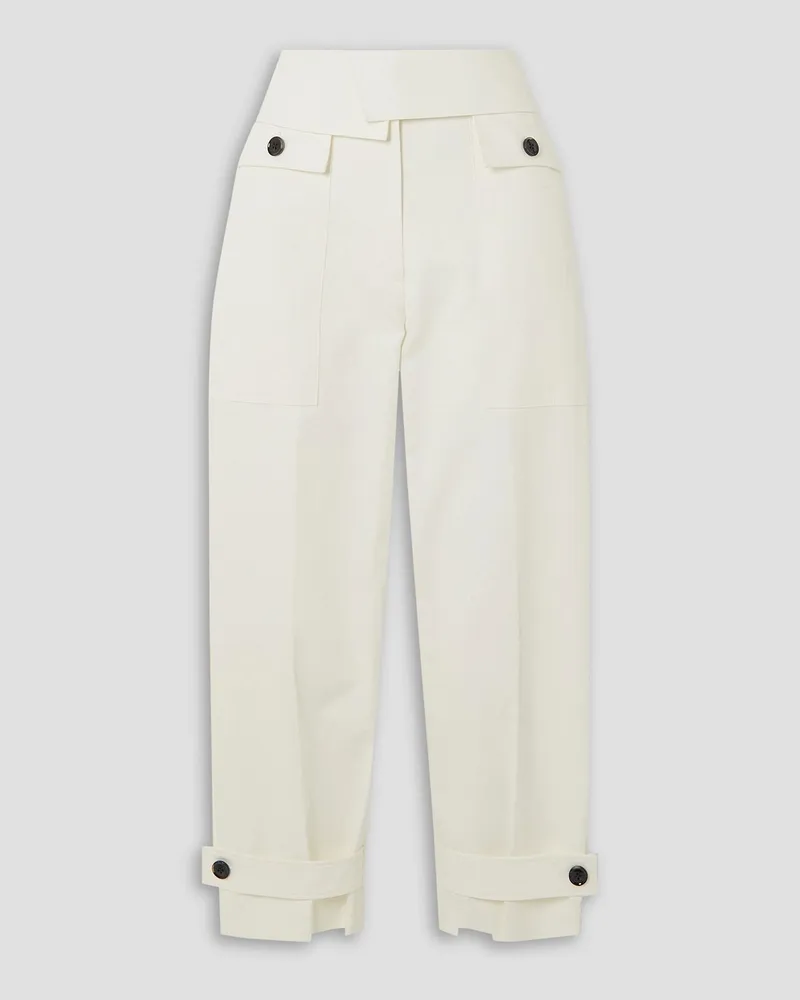 3.1 phillip lim Cotton-gabardine tapered pants - White White