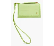 Pichoto croc-effect leather coin purse - Green