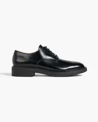 Gianvito Rossi Bobby glossed-leather brogues - Black Black