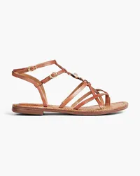 Sam Edelman Gwen embellished leather sandals - Brown Brown