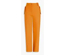 Twill straight-leg pants - Orange
