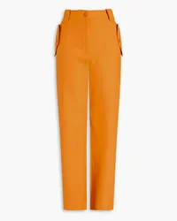 Alberta Ferretti Twill straight-leg pants - Orange Orange