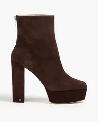 Sergio Rossi Suede platform ankle boots - Brown Brown