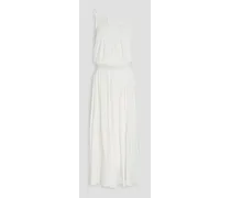 Gisella crinkled cotton-gauze maxi dress - White