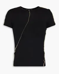 Helmut Lang Ribbed cotton-jersey T-shirt - Black Black