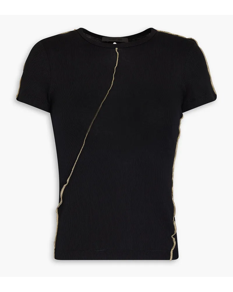 Helmut Lang Ribbed cotton-jersey T-shirt - Black Black