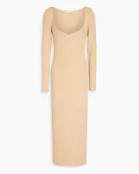 Ninety Percent Ribbed Tencel-blend midi dress - Neutral Neutral