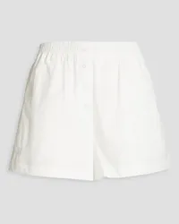 ROTATE Birger Christensen Ponisan embellished cotton-poplin shorts - White White