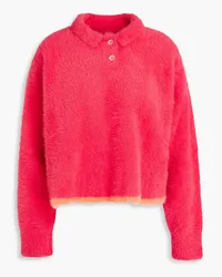 Jacquemus Brushed stretch-knit polo sweater - Orange Orange