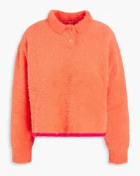 Jacquemus Brushed stretch-knit polo sweater - Orange Orange