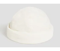 Cotton-velvet hat - White