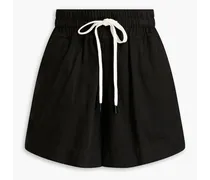 Cotton-twill shorts - Black
