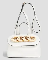 J.W.Anderson Chain-embellished leather shoulder bag - White White