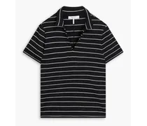 Striped jersey polo shirt - Black