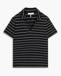 Rag & Bone Striped jersey polo shirt - Black Black