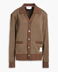 Thom Browne Ribbed cotton cardigan - Brown Brown