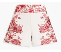 Alice Olivia - Donald floral-jacquard shorts - White