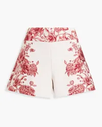 Alice + Olivia Alice Olivia - Donald floral-jacquard shorts - White White