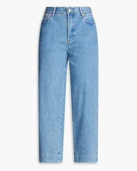 A.P.C. Cropped faded high-rise straight-leg jeans - Blue Blue