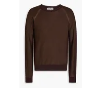 Silk and wool-blend sweater - Brown