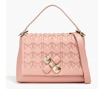 1928 embellished woven leather tote - Pink