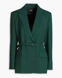 Maje Belted twill blazer - Green Green