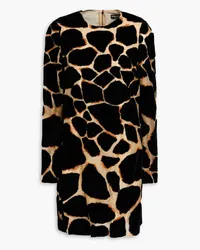 Dolce & Gabbana Flocked voile mini dress - Animal print Animal